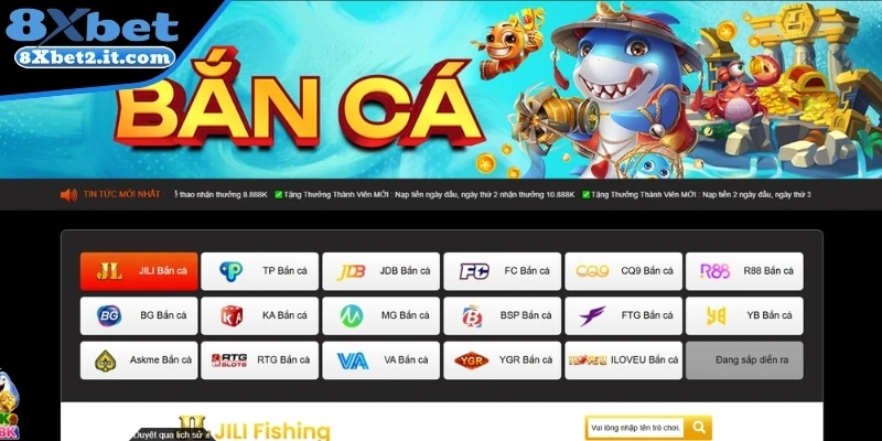 Giới thiệu sảnh Bắn Cá 8Xbet