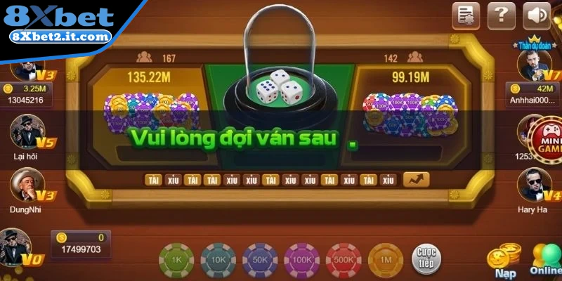 Các cửa cược trong game Tài Xỉu 8Xbet