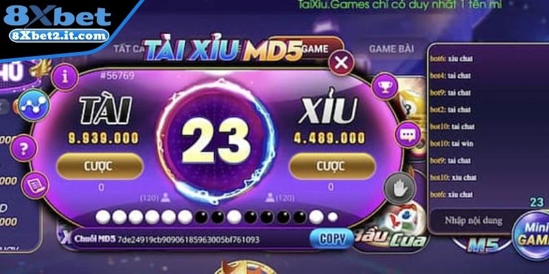 Giới thiệu về game Tài Xỉu MD5 8Xbet